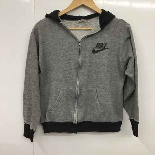 ナイキ NIKE パーカー 長袖 長袖パーカー ジップアップパーカー スウェット M ロゴ、文字 灰 / グレー /  メンズ USED 古着 中古 10130804