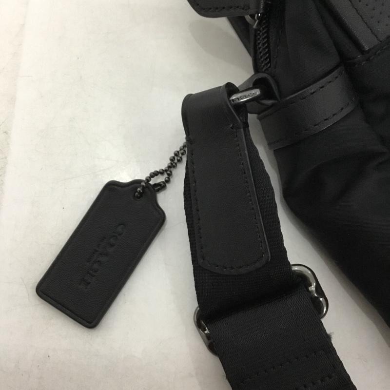 コーチ COACH ショルダーバッグ ショルダーバッグ パンチングレザー ロゴ、文字 黒 / ブラック /  メンズ USED 古着 中古 10144886