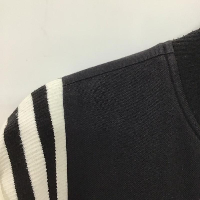 アディダス adidas ジャケット、上着 ジャンパー、ブルゾン m33846 スタジャン アウター L ロゴ、文字 白 / ホワイト / X 黒 / ブラック /  メンズ USED 古着 中古 10149004
