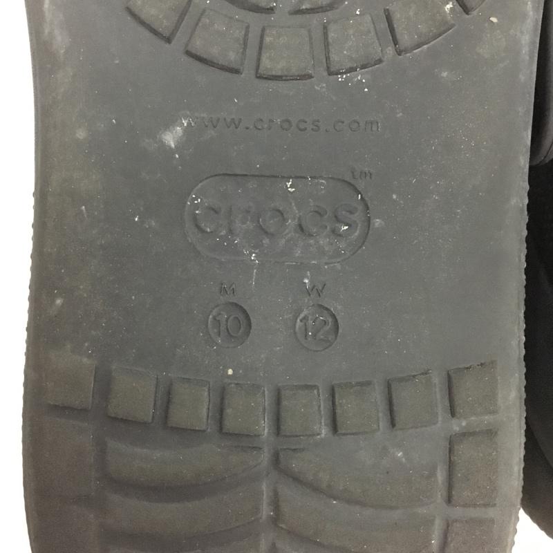 クロックス crocs サンダル サンダル comfort iconic 厚底 10 ロゴ、文字 黒 / ブラック /  メンズ USED 古着 中古 10140023