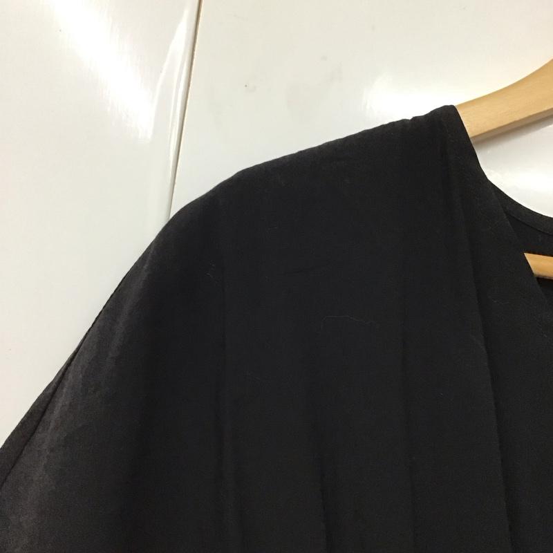 セレクトモカ select MOCA ワンピース ロングスカート 10007193 Vネック 半袖 FREE 無地 黒 / ブラック /  レディース USED 古着 中古 10130433
