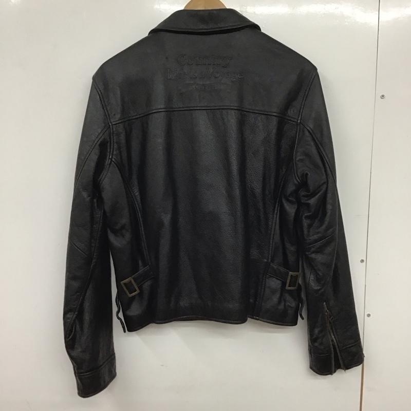 古着 USED ジャケット、上着 ジャンパー、ブルゾン レザージャケット ジップアップジャケット アウター 古着 無地 黒 / ブラック /  メンズ USED 古着 中古 10139657