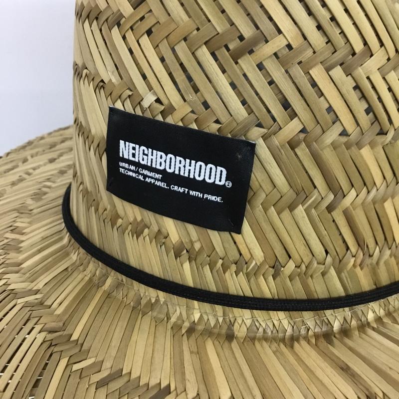 ネイバーフッド NEIGHBORHOOD 帽子 ハット 241YGNH-HT14 ストローハット 麦わら帽子 ロゴ、文字 ベージュ / ベージュ /  メンズ USED 古着 中古 10145895