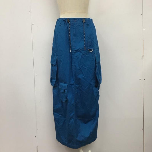 スライ SLY スカート ロングスカート 030gsz31-4200 MANY POCKET 2WAY スカート 2 無地 青 / ブルー /  レディース USED 古着 中古 10119781
