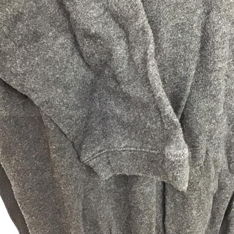 イッカ ikka ワンピース ひざ丈スカート 七分袖 スウェット切替 L 無地 黒 / ブラック /  レディース USED 古着 中古 10119256