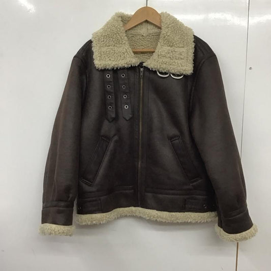 アングリッド Ungrid ジャケット、上着 ジャンパー、ブルゾン 112050211301-01 フェイクムートンボアブルゾン S 無地 茶 / ブラウン /  レディース USED 古着 中古 10139969