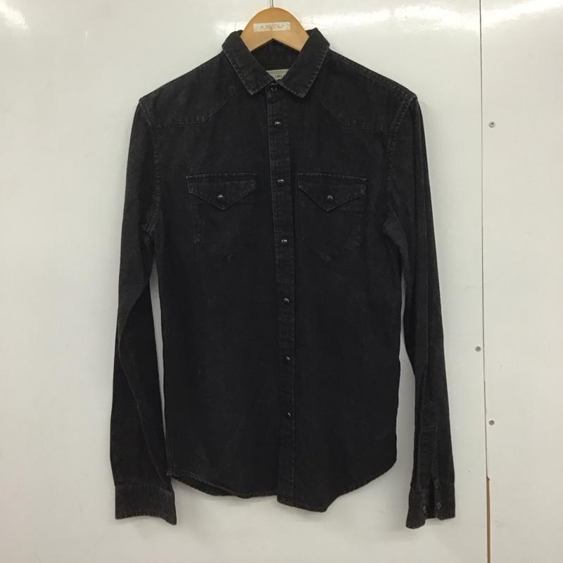 ザラメン ZARA MAN シャツ、ブラウス 長袖 長袖シャツ 無地シャツ カラーシャツ S 無地 黒 / ブラック /  メンズ USED 古着 中古 10133120