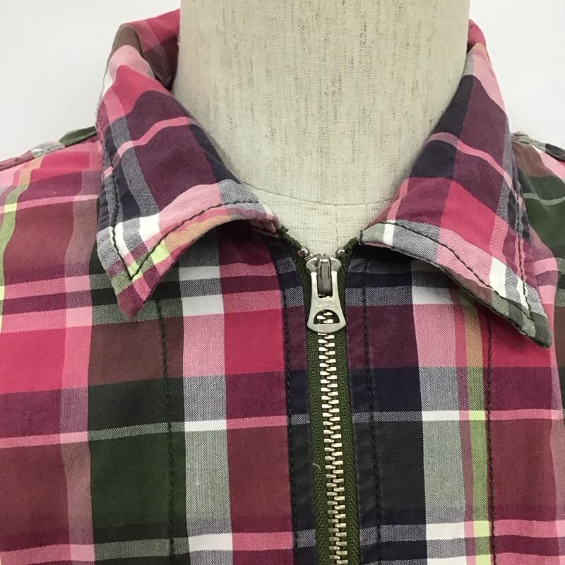 リー Lee シャツ、ブラウス 長袖 ジップアップシャツ チェックシャツ 長袖シャツ カラージャケット L チェック マルチカラー / マルチカラー /  メンズ USED 古着 中古 10107675