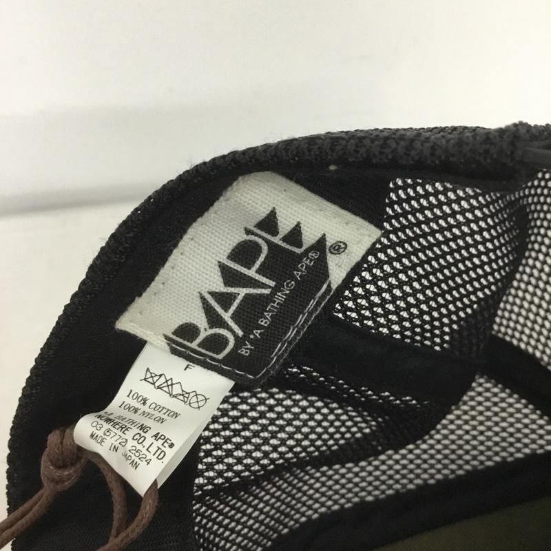 アベイシングエイプ A BATHING APE 帽子 キャップ メッシュキャップ BAPE ロゴ、文字 黒 / ブラック /  メンズ USED 古着 中古 10143287