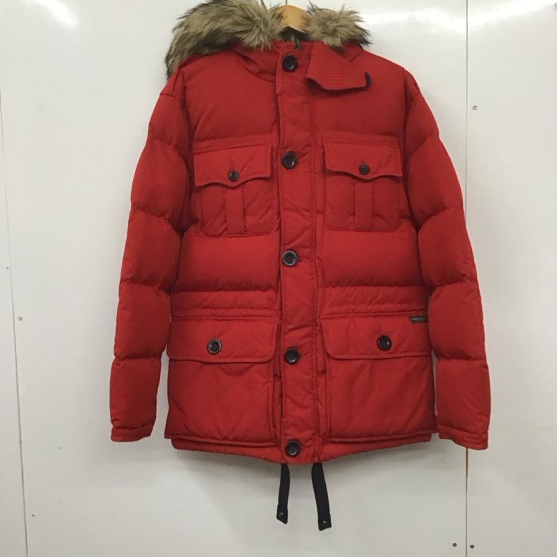 ポロラルフローレン POLO RALPH LAUREN ジャケット、上着 ジャケット、ブレザー ダウンジャケット アウター ジップアップジャケット S ロゴ、文字 赤 / レッド /  メンズ USED 古着 中古 10138435