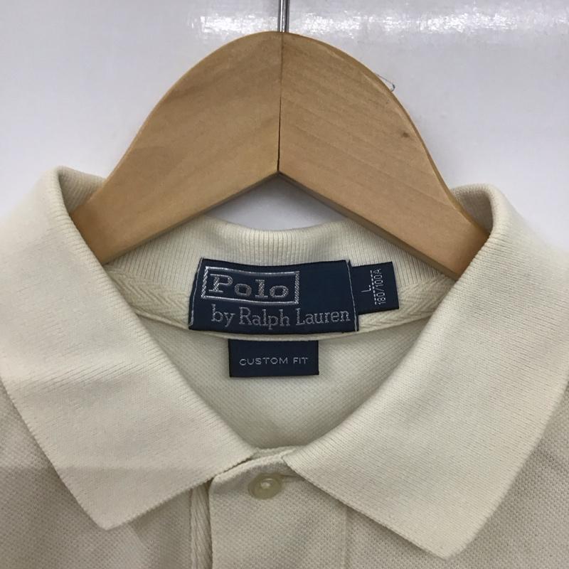 ポロバイラルフローレン Polo by RALPH LAUREN ポロシャツ 半袖 半袖ポロシャツ カラーシャツ 半袖カットソー L ロゴ、文字 アイボリー / アイボリー /  メンズ USED 古着 中古 10149171