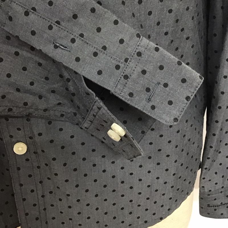 コロンビア Columbia シャツ、ブラウス 長袖 116 PM7975 ボタンダウン M ドット 灰 / グレー / X 黒 / ブラック /  メンズ USED 古着 中古 10108266