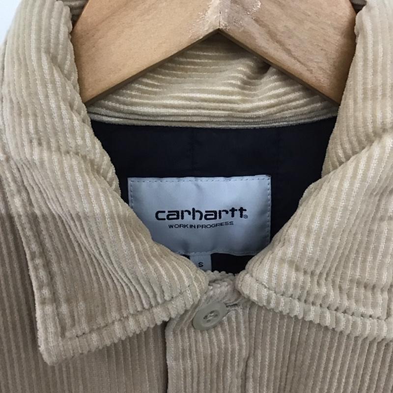 カーハート Carhartt ジャケット、上着 ジャンパー、ブルゾン カジュアルジャケット アウター カラージャケット コーデュロイジャケット S ロゴ、文字 ベージュ / ベージュ /  メンズ USED 古着 中古 10148361
