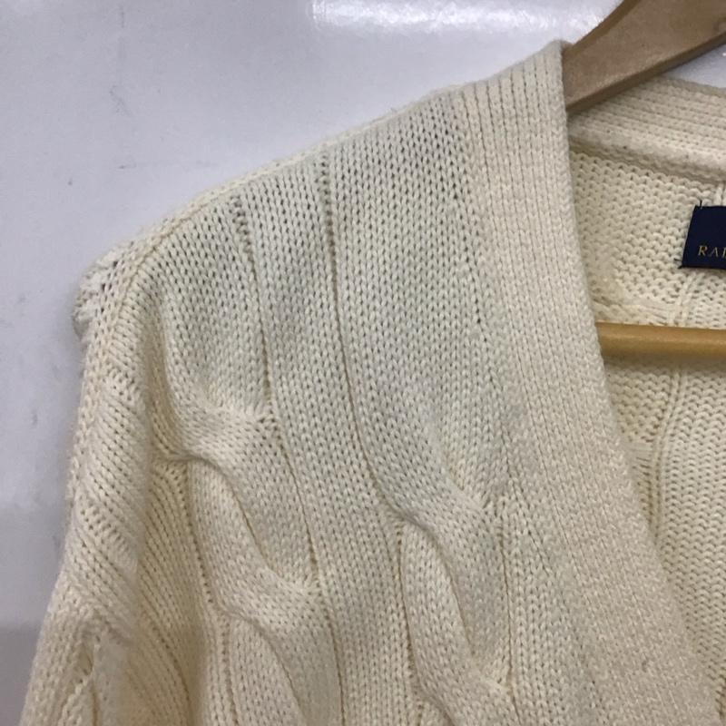 ポロラルフローレン POLO RALPH LAUREN カーディガン 長袖 M 無地 白 / ホワイト /  レディース USED 古着 中古 10147203