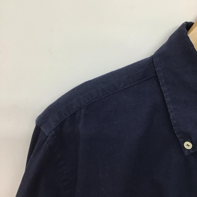 ラコステ LACOSTE シャツ、ブラウス 長袖 長袖シャツ 無地シャツ カラーシャツ ボタンダウンシャツ 4 無地 紺 / ネイビー /  メンズ USED 古着 中古 10146697