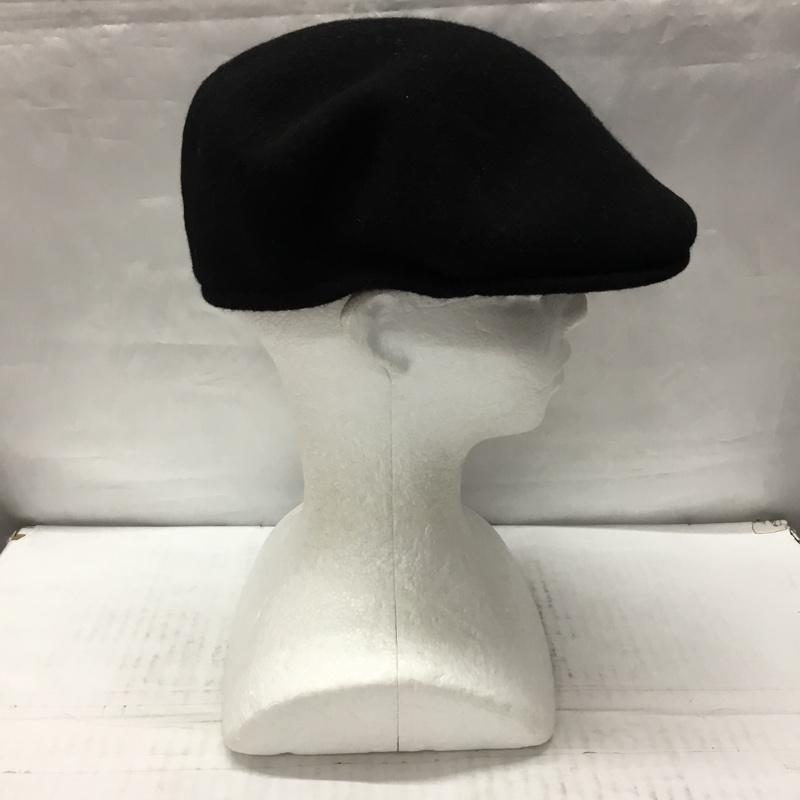 カンゴール KANGOL 帽子 ハンチング WOOL 504 ロゴ、文字 黒 / ブラック /  メンズ USED 古着 中古 10106214