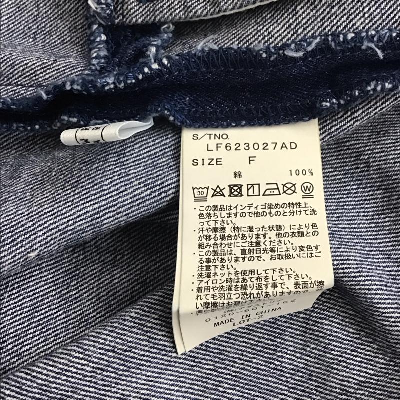 ローリーズファーム LOWRYS FARM ベスト ベスト LF623027AD フリンジデニムベスト FREE 無地 青 / ブルー /  レディース USED 古着 中古 10111551