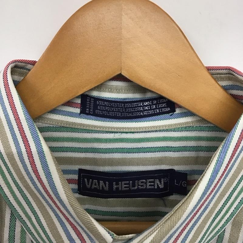 古着 USED シャツ、ブラウス 半袖 半袖シャツ ストライプシャツ ボタンダウンシャツ L ストライプ マルチカラー / マルチカラー /  メンズ USED 古着 中古 10142600
