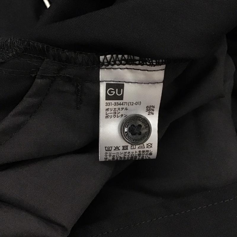 ジーユー GU シャツ、ブラウス 半袖 半袖シャツ 無地シャツ ポケットシャツ L ロゴ、文字 黒 / ブラック /  メンズ USED 古着 中古 10127086