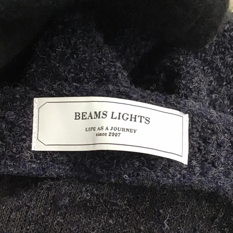 ビームスライツ BEAMS LIGHTS ワンピース ひざ丈スカート 長袖ワンピース タイトワンピース クルーネック 38 無地 黒 / ブラック / X 紺 / ネイビー /  レディース USED 古着 中古 10123912