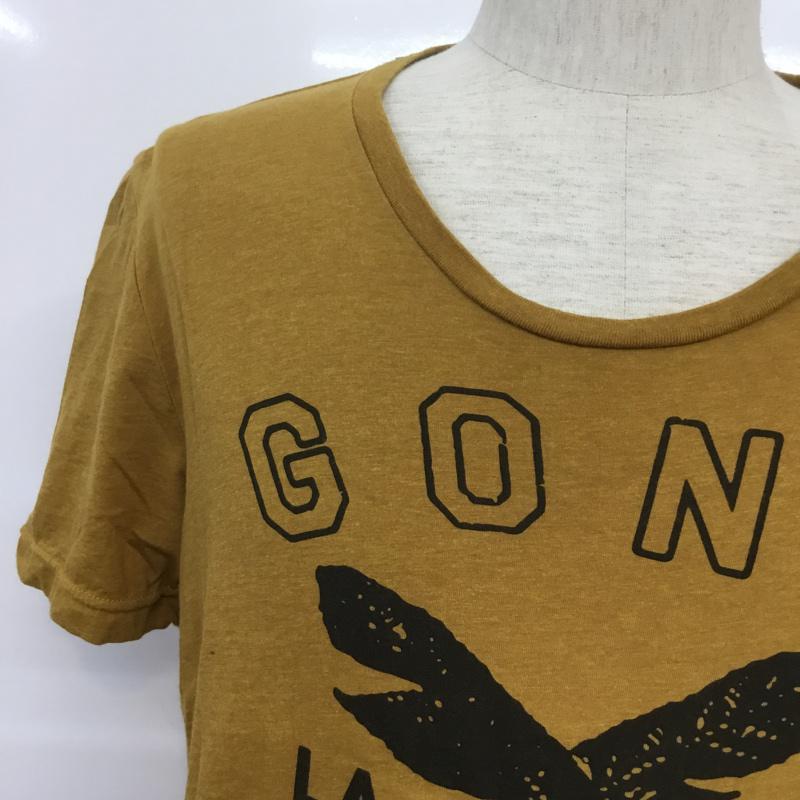 ジュンレッド JUNRed Tシャツ 半袖 ロゴ 2 プリント X ロゴ、文字 マスタード / マスタード /  メンズ USED 古着 中古 10046118