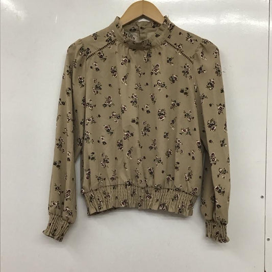 マジェスティックレゴン MAJESTIC LEGON カットソー 長袖 長袖カットソー プルオーバーシャツ フリルカラー S 花柄 茶 / ブラウン /  レディース USED 古着 中古 10135622