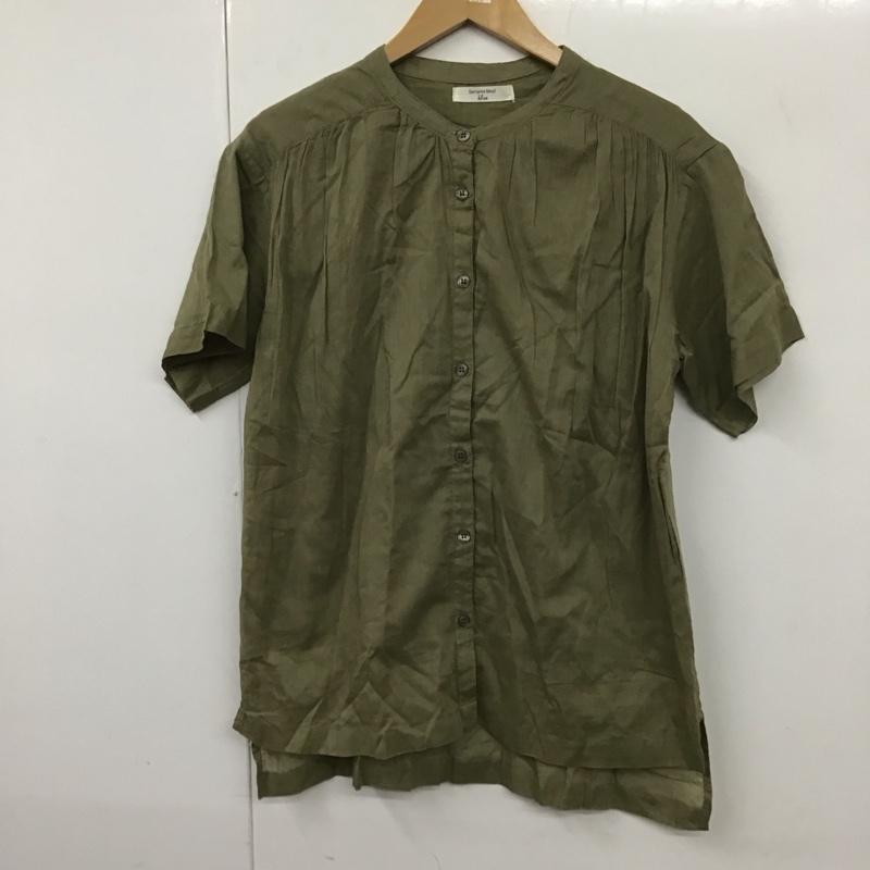 サマンサモスモスブルー Samansa Mos2 blue シャツ、ブラウス 半袖 FREE 無地 カーキ / カーキ /  レディース USED 古着 中古 10130834