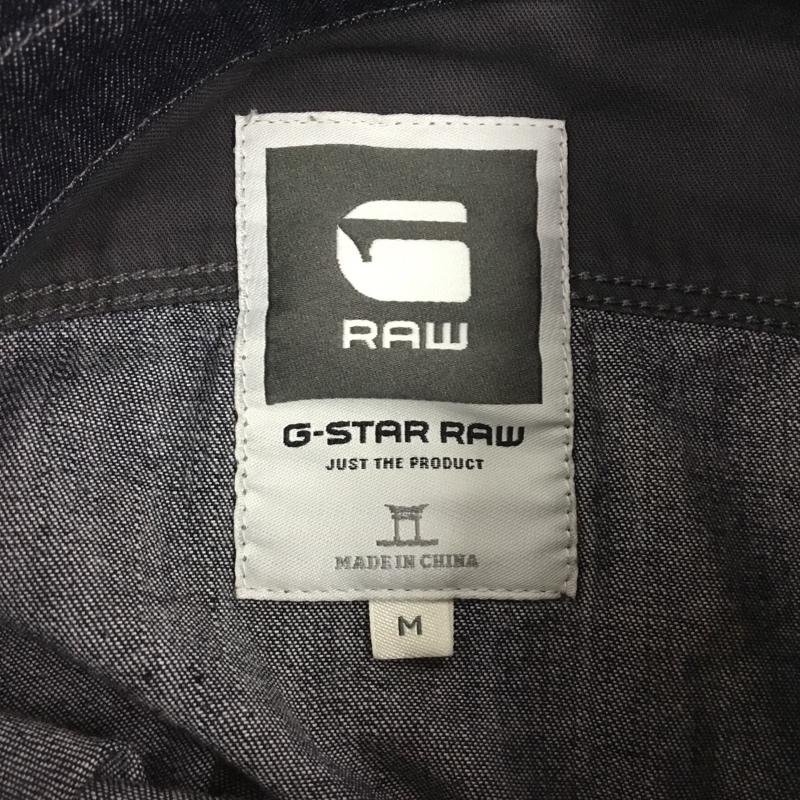 ジースターロゥ G-STAR RAW シャツ、ブラウス 長袖 83602C デニムシャツ M ロゴ、文字 インディゴ / インディゴ /  メンズ USED 古着 中古 10109253