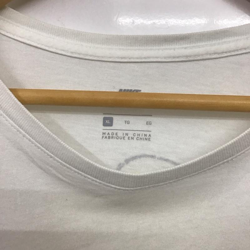 ナイキ NIKE カットソー 長袖 923451-100 フラワープリント 長袖カットソー クルーネックカットソー XL プリント 白 / ホワイト /  メンズ USED 古着 中古 10136165