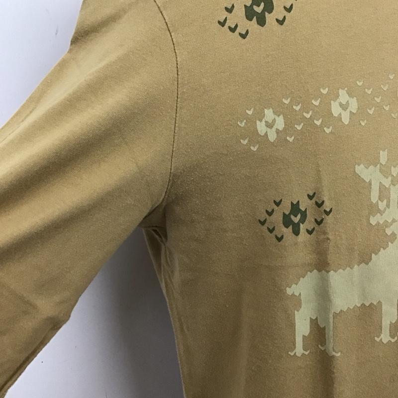 ドルチェアンドガッバーナ DOLCE&GABBANA カットソー 長袖 長袖カットソー プリントカットソー タートルネック 36 プリント ベージュ / ベージュ /  メンズ USED 古着 中古 10127741