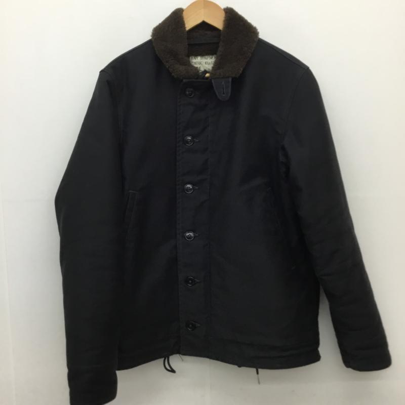ザリアルマッコイズ THE REAL McCOY S ジャケット、上着 ジャケット、ブレザー ミリタリージャケット　ザリアルマッコイズ　デッキジャケット 40 無地 黒 / ブラック /  メンズ USED 古着 中古 10120966