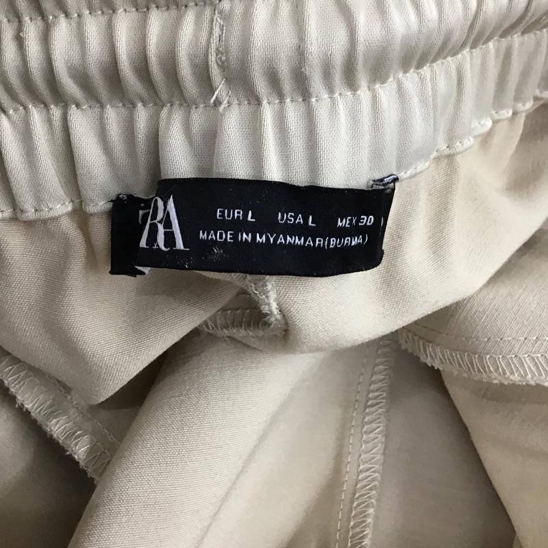 ザラ ZARA パンツ ワークパンツ、ペインターパンツ ワイドパンツ カジュアルパンツ ワークパンツ L 無地 ベージュ / ベージュ /  レディース USED 古着 中古 10122429