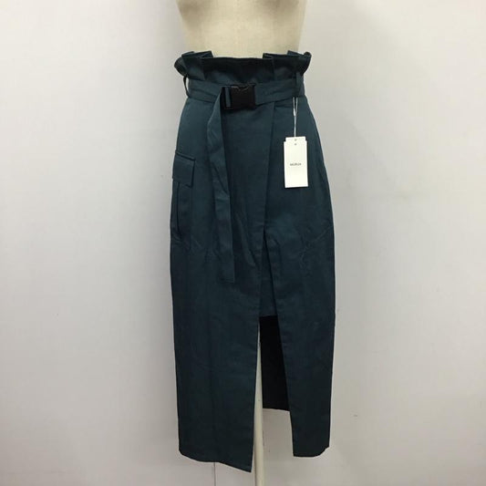 ムルーア MURUA スカート ひざ丈スカート 012320801901 アシメラップスカート 1 無地 緑 / グリーン /  レディース USED 古着 中古 10121269