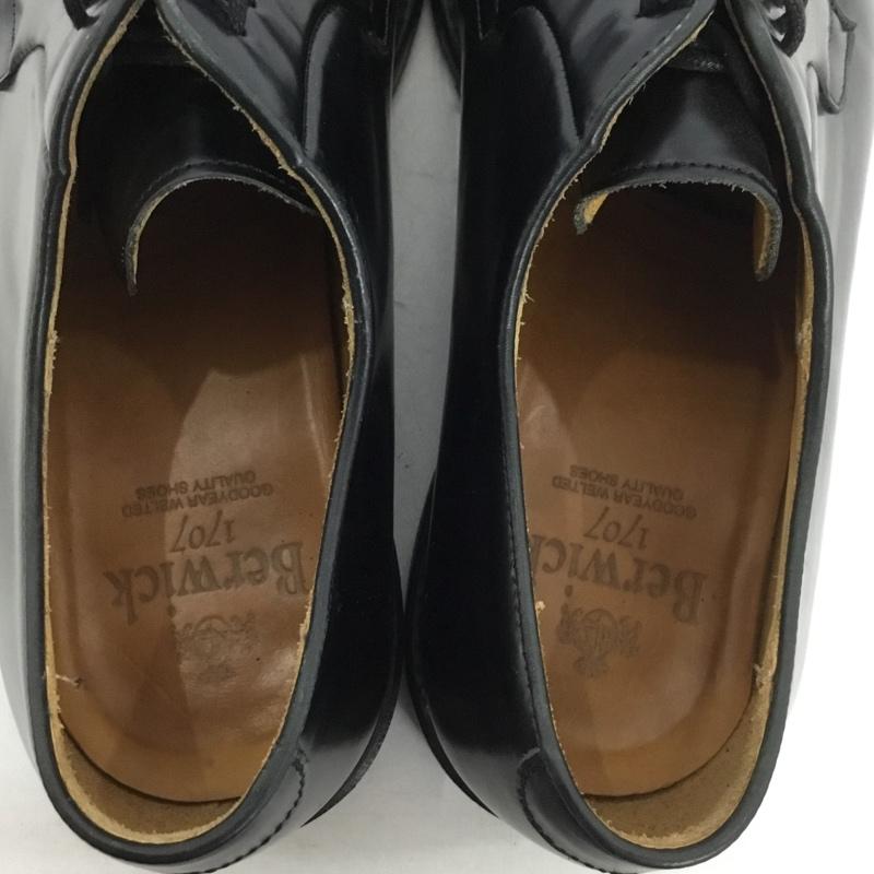 バーウィック BERWICK 革靴 革靴 5768 プレーントゥ ビジネスシューズ 無地 黒 / ブラック /  メンズ USED 古着 中古 10146044