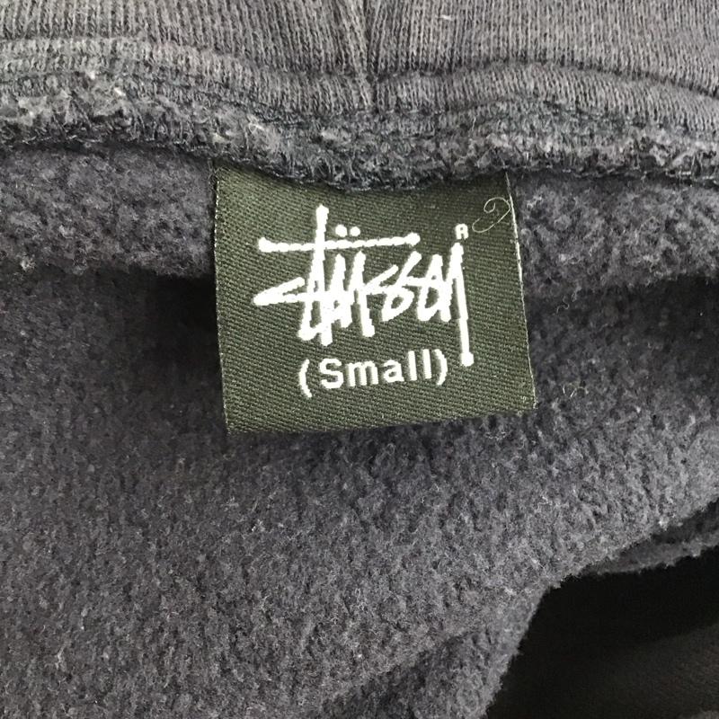 ステューシー STUSSY パーカー 長袖 プルオーバー スウェット 裏起毛 S ロゴ、文字 紺 / ネイビー /  メンズ USED 古着 中古 10122157
