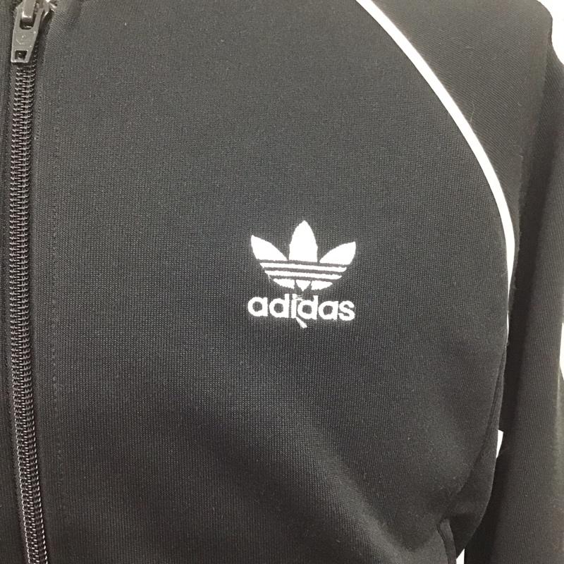 アディダス adidas ジャケット、上着 ジャンパー、ブルゾン CW1256 3ストライプ トラックトップ トラックジャケット M 無地 黒 / ブラック /  メンズ USED 古着 中古 10106269