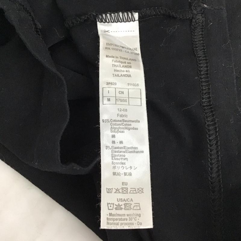 エンポリオアルマーニ EMPORIO ARMANI Tシャツ 半袖 半袖カットソー プリントTシャツ クルーネックカットソー アンダーウェア M ロゴ、文字 黒 / ブラック /  メンズ USED 古着 中古 10121656