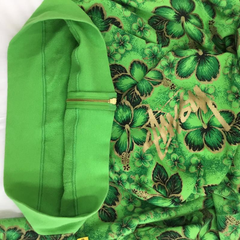 ステューシー STUSSY パーカー 長袖 S 花柄 緑 / グリーン /  メンズ USED 古着 中古 10110370