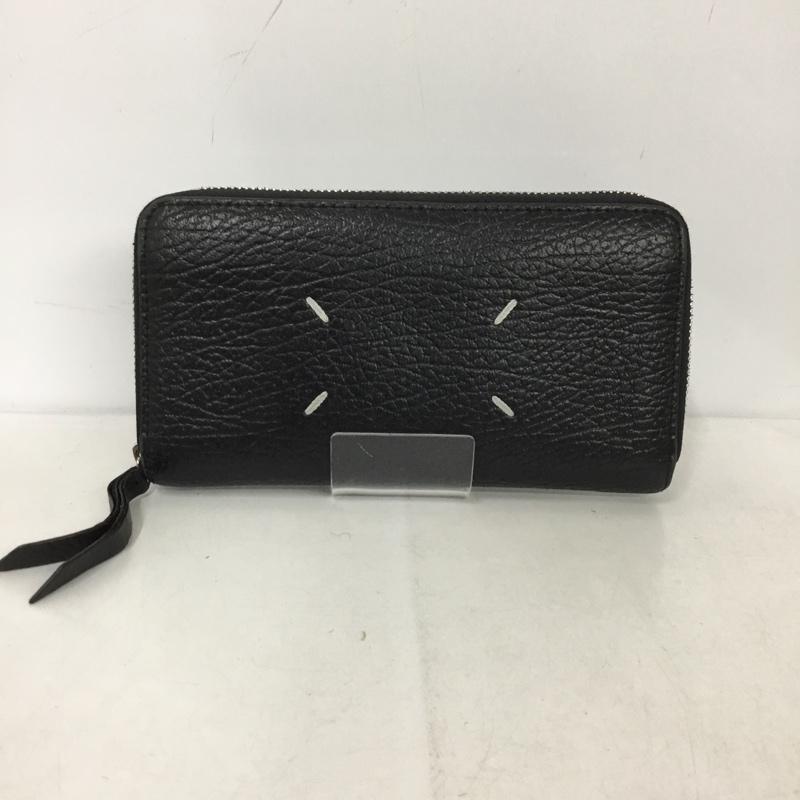 メゾン マルジェラ Maison Margiela 財布 長財布 ラウンドファスナー 無地 黒 / ブラック /  メンズ USED 古着 中古 10145163