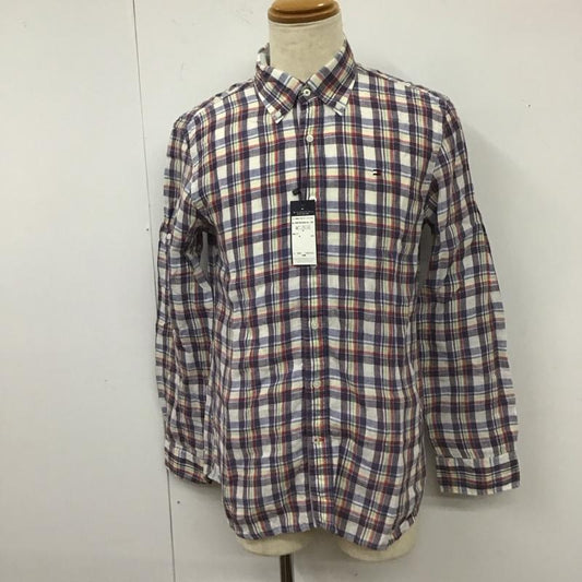 トミーヒルフィガー TOMMY HILFIGER シャツ、ブラウス 長袖 0887852408 ボタンダウン リネン タグ付き チェック M ワンポイント マルチカラー / マルチカラー /  メンズ USED 古着 中古 10112671