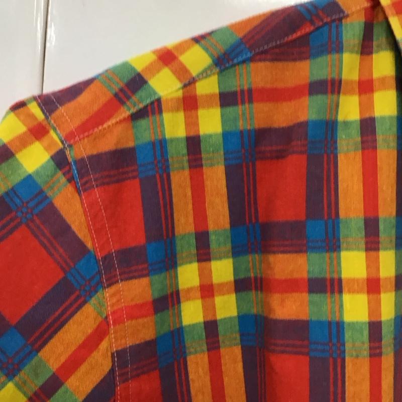 アンドサンズ ANDSUNS シャツ、ブラウス 半袖 L チェック マルチカラー / マルチカラー /  メンズ USED 古着 中古 10132022