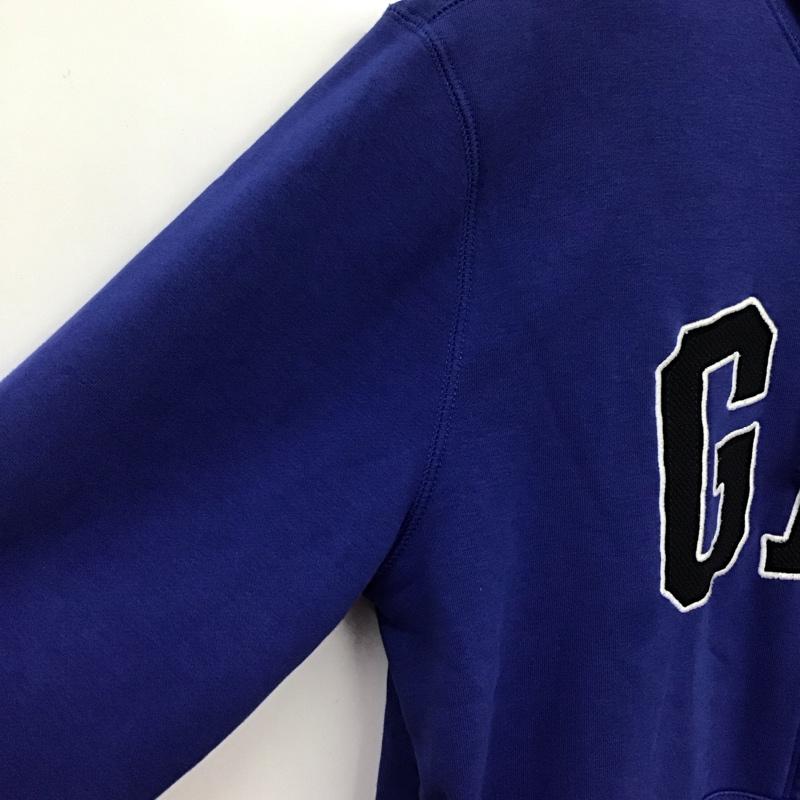 ギャップ GAP パーカー 長袖 ジップアップパーカー 長袖パーカー カジュアルジャケット M ロゴ、文字 青 / ブルー /  メンズ USED 古着 中古 10131986
