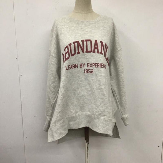 チャオパニックティピー CIAOPANIC TYPY トレーナー 長袖 長袖トレーナー スウェット クルーネック リブスウェットカットソー ロゴ、文字 灰 / グレー /  レディース USED 古着 中古 10124222