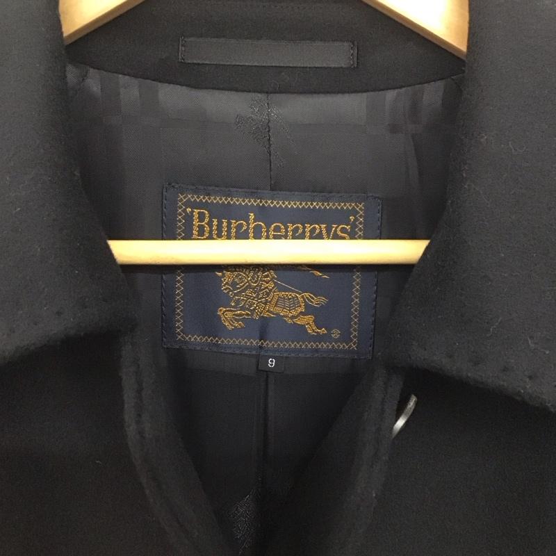 バーバリーズ BURBERRYS コート コート一般 ロングコート カラージャケット アウター 無地 黒 / ブラック /  レディース USED 古着 中古 10143614