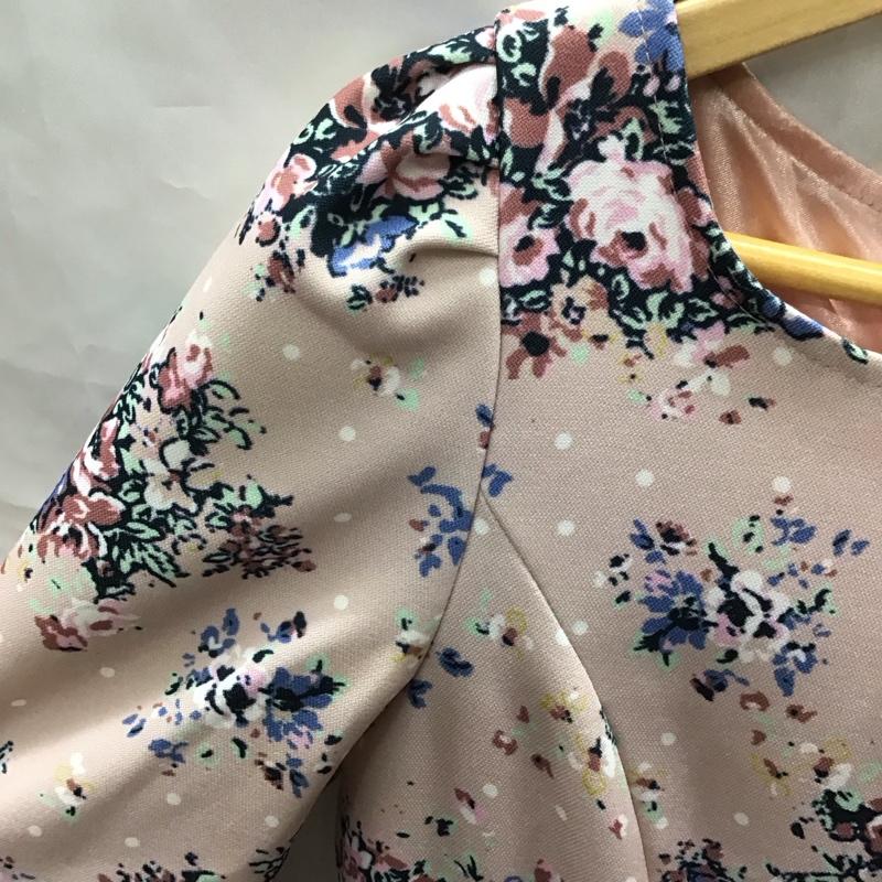 ダズリン dazzlin ワンピース ミニスカート 021410303601 五分袖 M 花柄 桃 / ピンク /  レディース USED 古着 中古 10115429