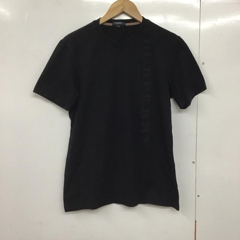 バーバリーロンドン Burberry London Tシャツ 半袖 半袖カットソー プリントTシャツ クルーネックカットソー M ロゴ、文字 黒 / ブラック /  メンズ USED 古着 中古 10141722