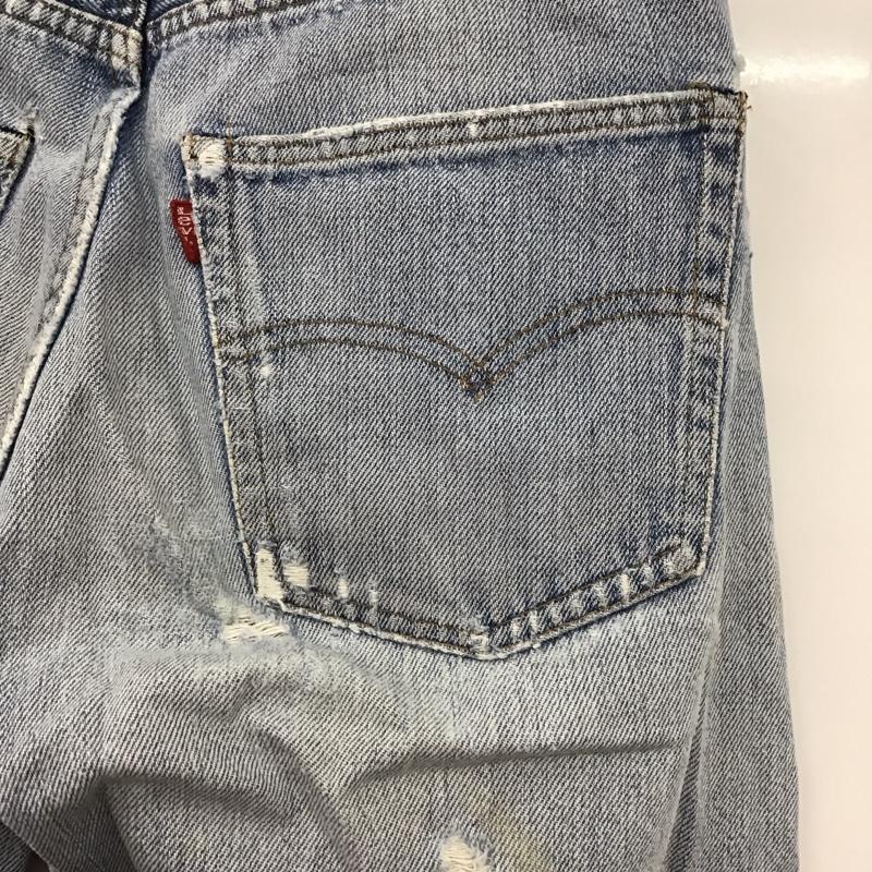 リーバイス Levi s パンツ デニム、ジーンズ 501 66前期 赤耳 シングルステッチ 6番工場 デニムパンツ ヴィンテージ 無地 インディゴ / インディゴ /  メンズ USED 古着 中古 10109846