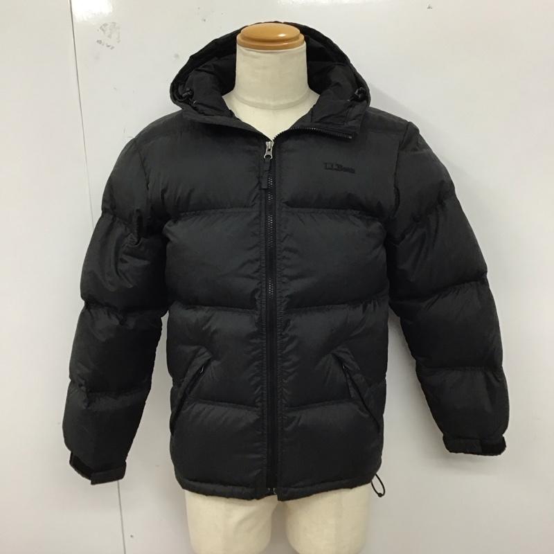エルエルビーン L.L.Bean ジャケット、上着 ジャンパー、ブルゾン ジップアップジャケット ジャンパー ダウンジャケット カジュアルジャケット アウター XS ロゴ、文字 黒 / ブラック /  メンズ USED 古着 中古 10123569