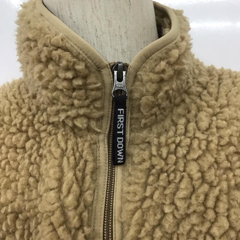 ファーストダウン FIRST DOWN ジャケット、上着 ジャンパー、ブルゾン 193-1550 フリースジャケット ジップアップジャケット アウター M ロゴ、文字 ベージュ / ベージュ /  メンズ USED 古着 中古 10109829
