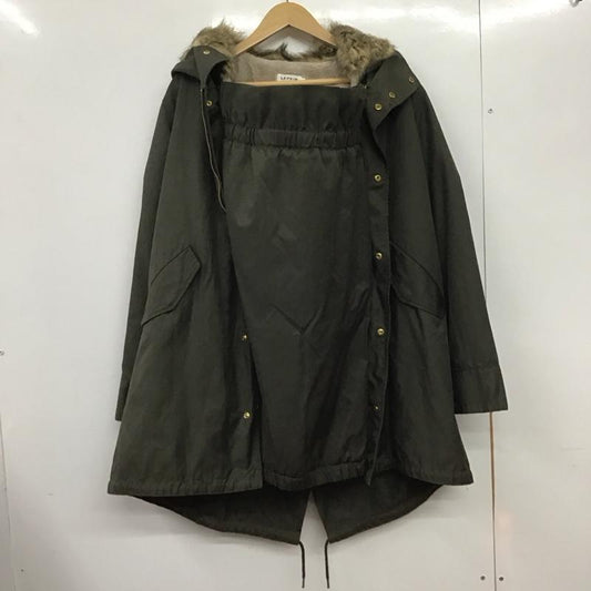 レプシィム LEPSIM コート コート一般 LP170147SB ママコート　マタニティ　インナーボアモッズコート FREE 無地 カーキ / カーキ /  レディース USED 古着 中古 10145032